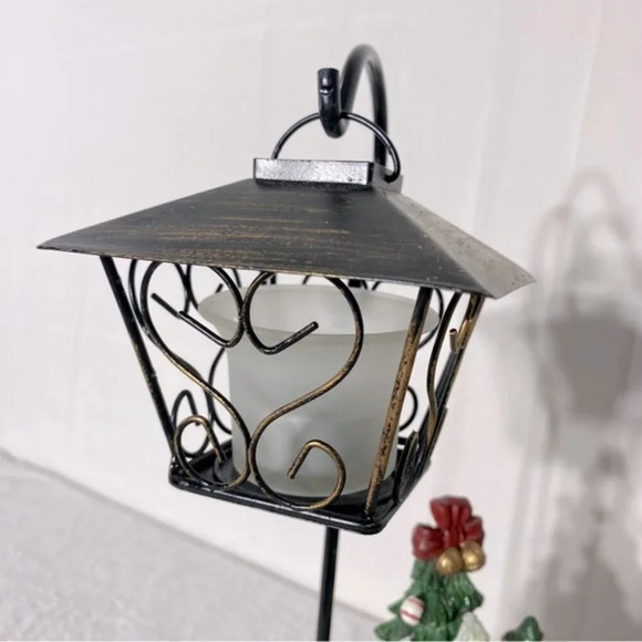 Vintage Christmas Candle Lamp Scene Santa Sleigh Toys  Kids Festive Decor - Picture 5 of 16